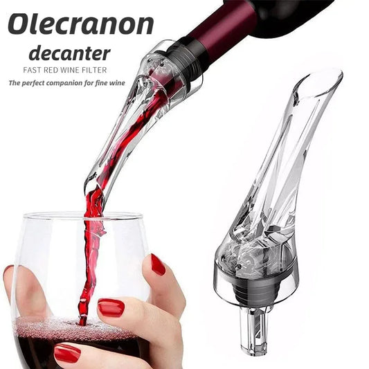 Décanteur de vin magique avec bec verseur, aérateur de vin, aération rapide, outil de versement, pompe portable, filtre, 1 pièce
