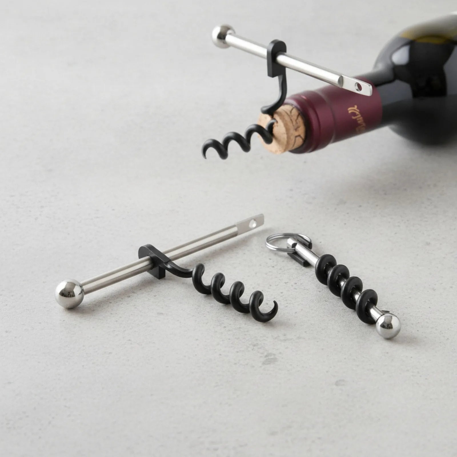Tire-Bouchon Vin Pratique avec Porte-Clés