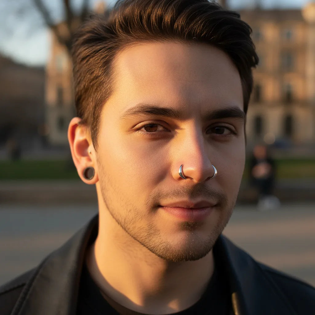 Faux piercing visage sans trou