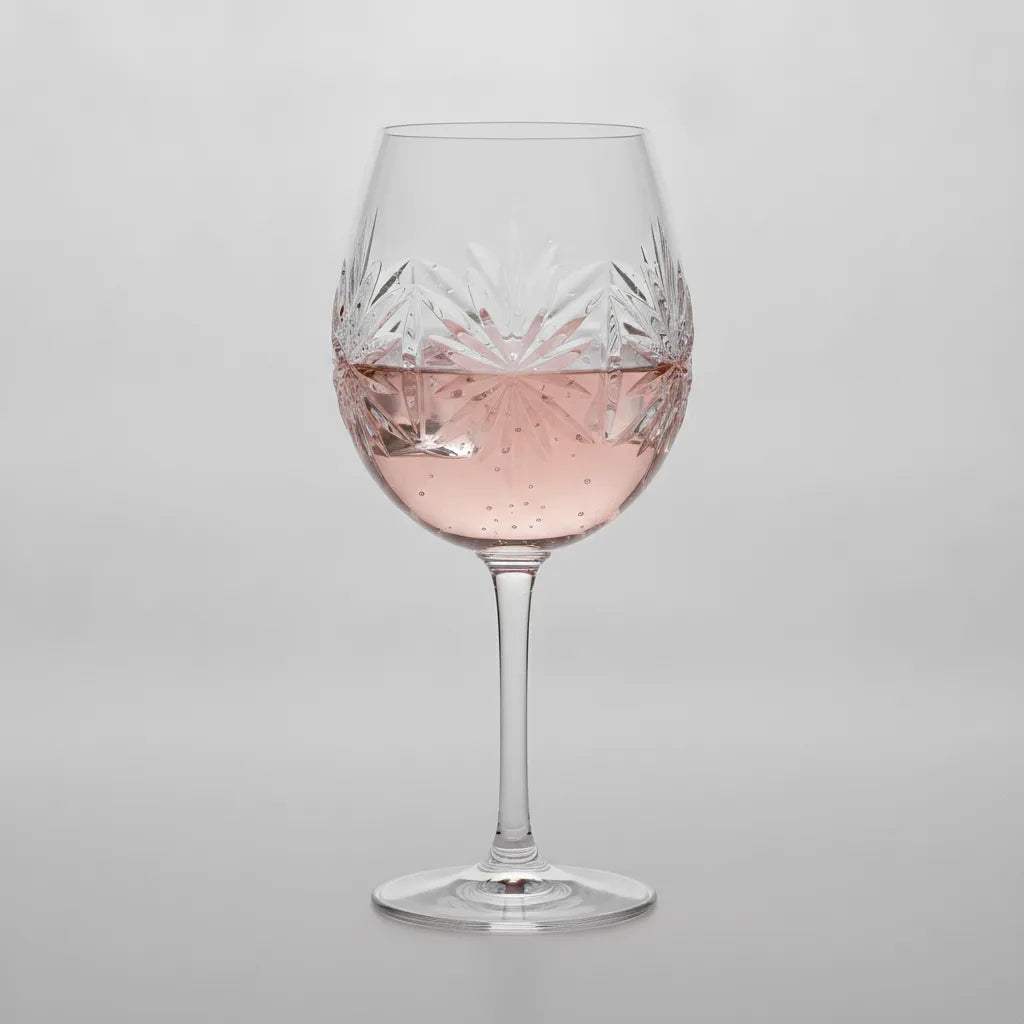 Verre à Vin Rouge Motif Relief Élégant