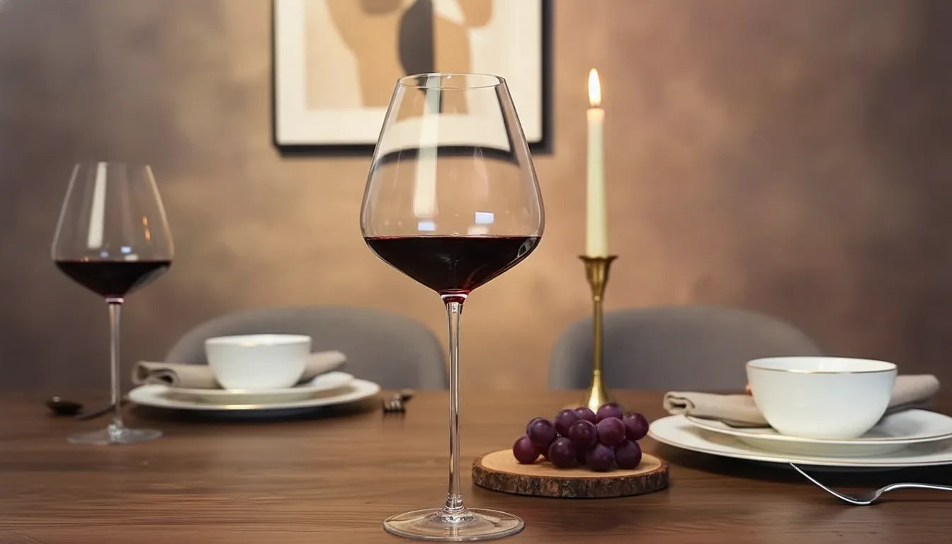 Grands Verres à Vin Rouge en Cristal