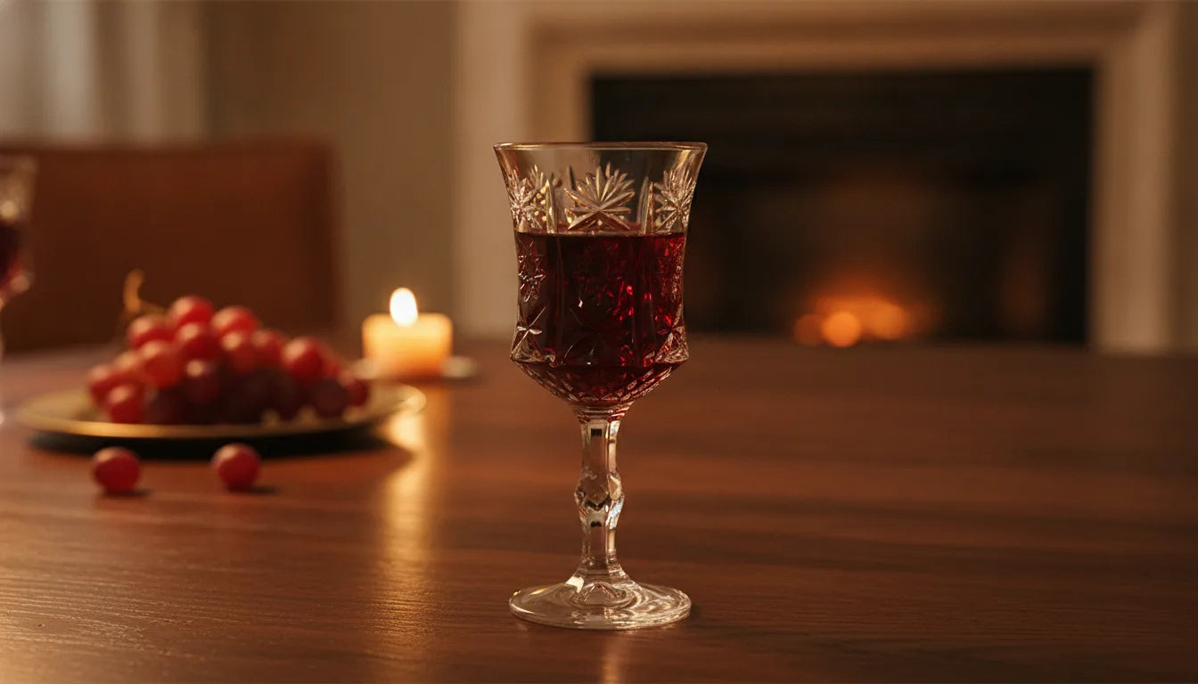 Verre à Vin Rouge Motif Relief Élégant