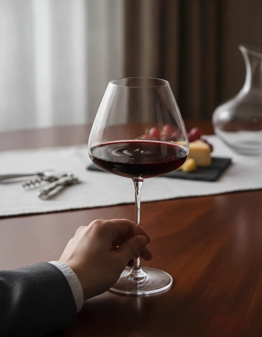 Grands Verres à Vin Rouge en Cristal